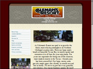 Web site www.colemansresort.com, Colemans Resort
