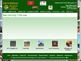 Web site www.greenwoodacrescampground.com, Greenwood Acres Family Campground